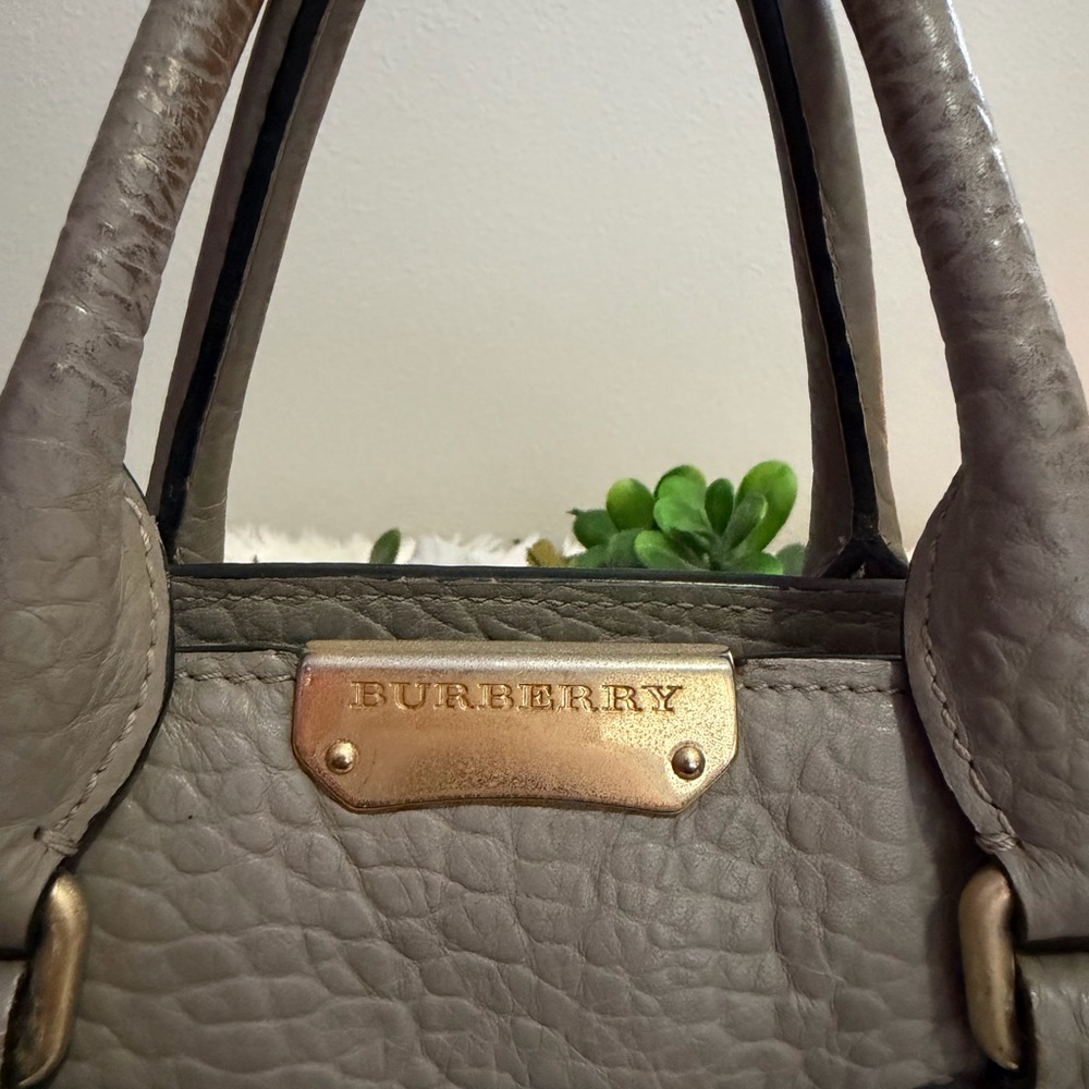 Burberry gray Leather Satchel - Picture 2 of 16